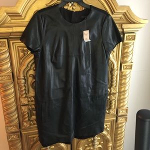 Banana Republic 100% leather shift dress 14P